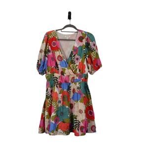 On 34th Size Large Floral Fit and Flare Dress